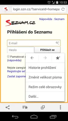 Seznam.cz android App screenshot 1